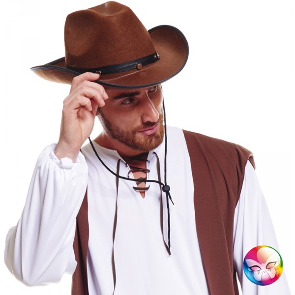 Chapeau Cowboy Marron - Adulte - CF110101/MARRON