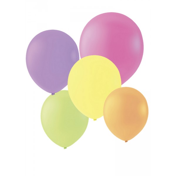 Ballons de Baudruche Multicolores Fluos x50 - 191016