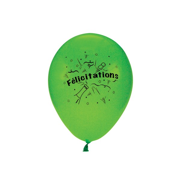 Sachet Ballons Multicolores x10 - Félicitaitons - 32086