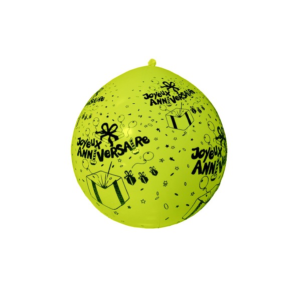 Ballon Vert 1M - Joyeux Anniversaire - 0580VE