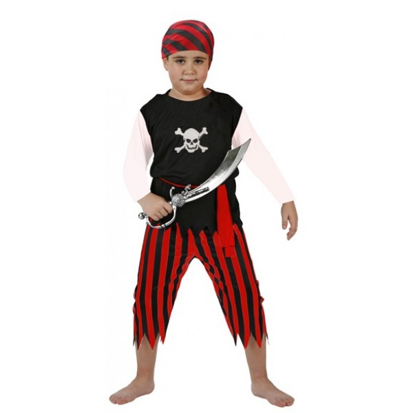 Deguisement Enfant Le Pirate Jambes Rouges - parent-12426