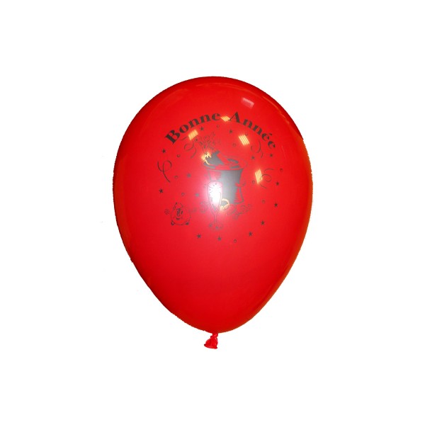Sachet Ballon Multicolores - Bonne Année  x10  - 5912