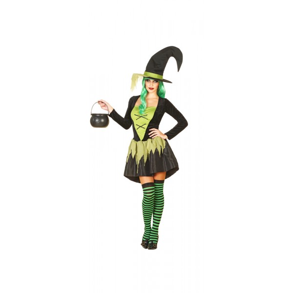Costume avec Chapeau - Sorcière Verte  - 34794-parent