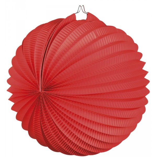 Lanterne Boule Papier Rouge x1 - 30460