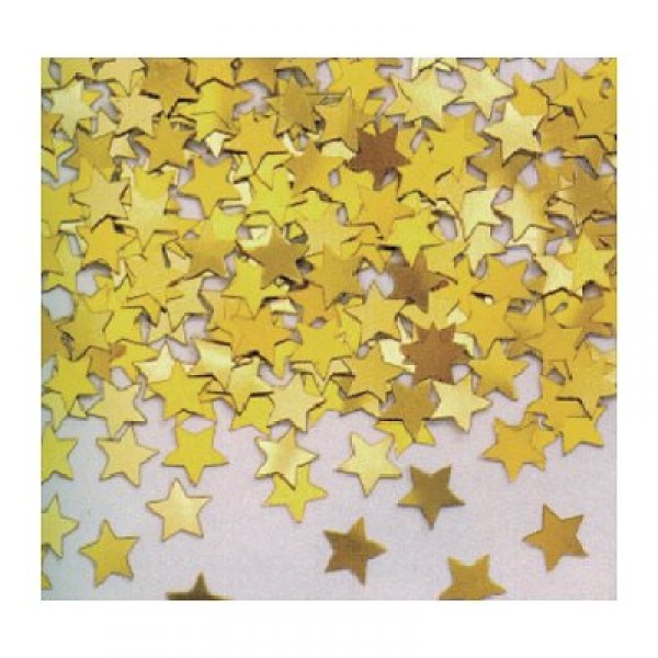 Confettis Sac de 50 gr : Etoiles Métallisées jaune - Rubies-440036J