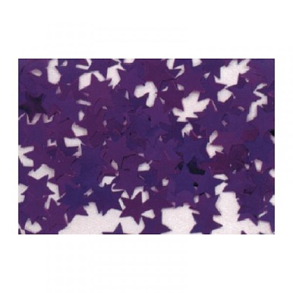 Confettis Sac de 50 gr : Etoiles Métallisées violet - Rubies-440036V