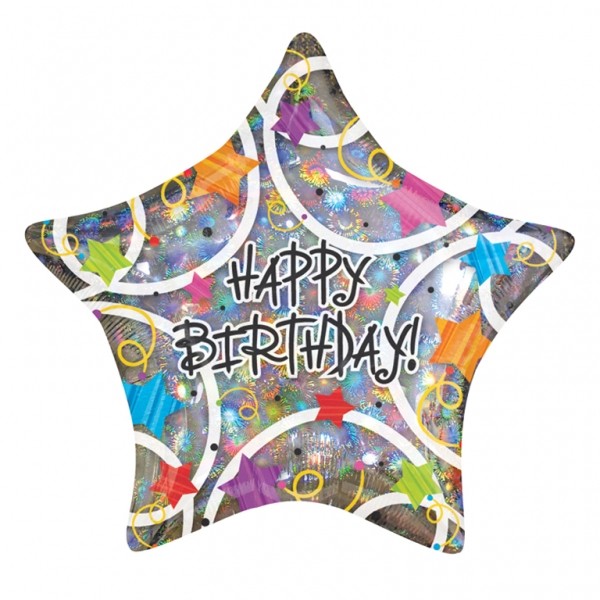 Ballon Mylar Etoile - Happy Birthday - 1350101
