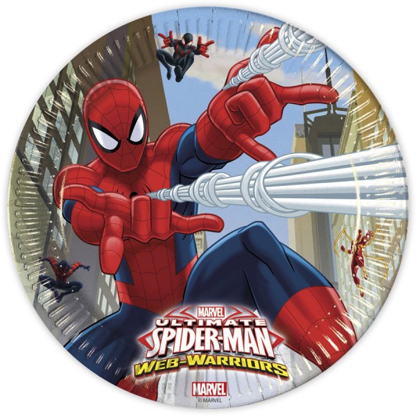 Assiettes Ultimate Spiderman Web Warriors™ x8 - 85151
