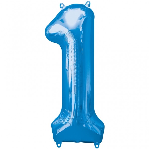 Ballon Mylar Bleu Chiffre 1 - 2827301