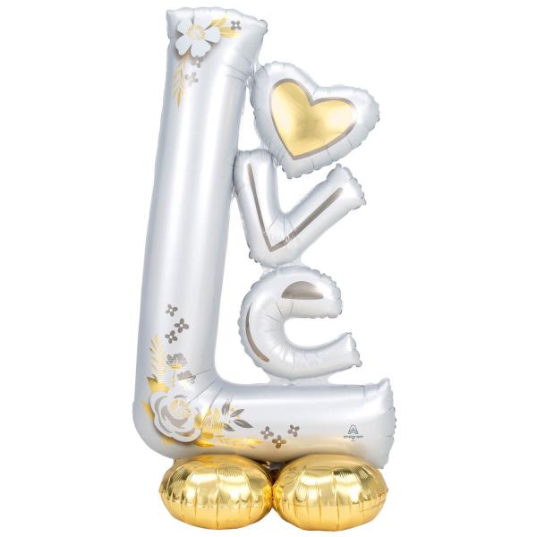 Ballon en aluminium : mariage amour : 127 cm - 4246511