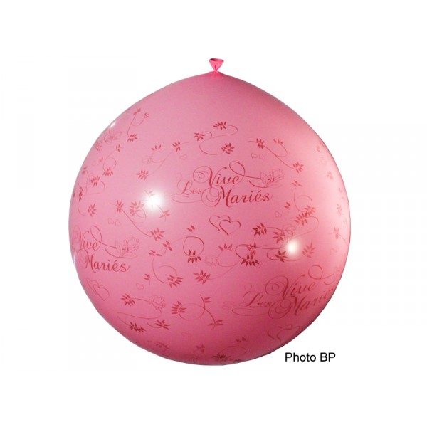 Ballon Rose 1M - Vive Les Mariés - 11975RO