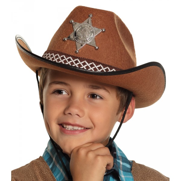 Chapeau De Sheriff Brun - Enfant - 04107