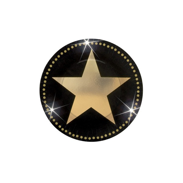 8 Assiettes Star Attraction Party (17,7 cm) - 549016