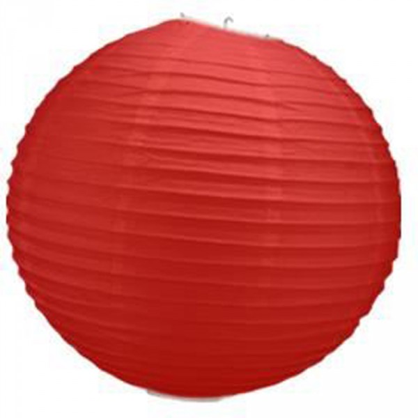 Lanterne Boule Papier Rouge x1 - 1453