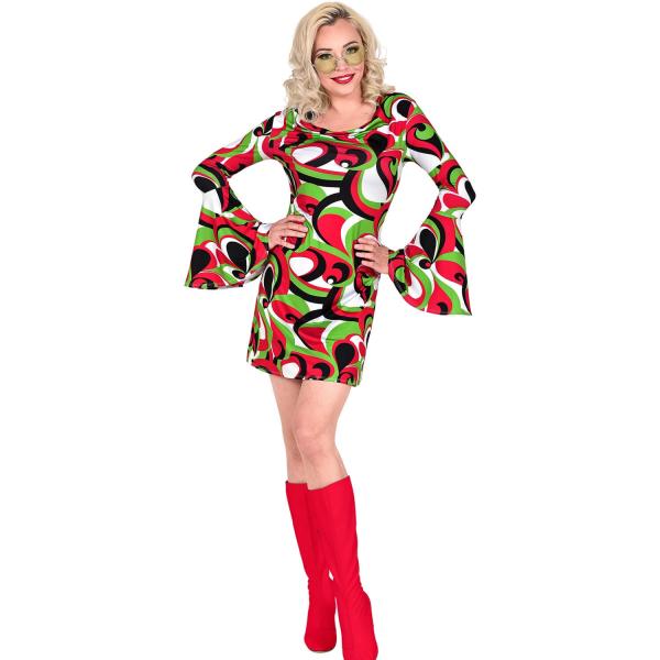 Déguisement Style groovy années 70 - Robe Seventies - Vert - 48751-Parent