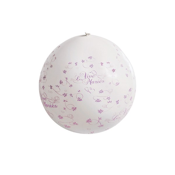 Ballon Blanc 1M - Vive Les Mariés - 11975BL