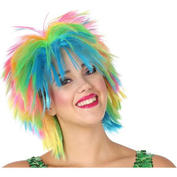Perruque Punk multicolore - Femme - 61031