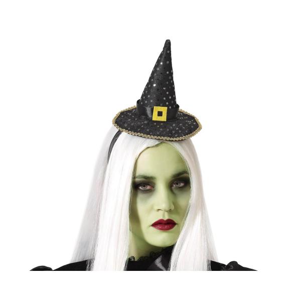 Serre-Tête chapeau de sorcière noir - Halloween - 66508