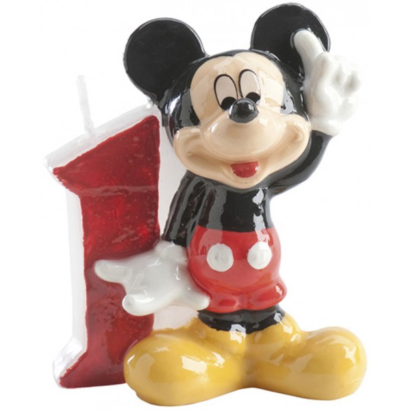Bougie Anniversaire Mickey™ - Chiffre 1 - 346141