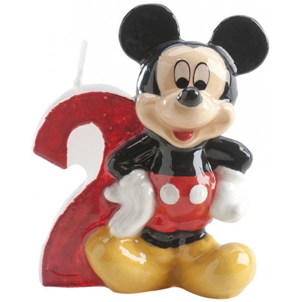 Bougie Anniversaire Mickey™ - Chiffre 2 - 346142