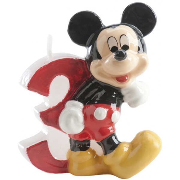 Bougie Anniversaire Mickey™ - Chiffre 3 - 346143