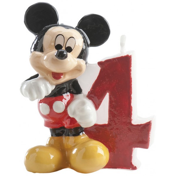 Bougie Anniversaire Mickey™ - Chiffre 4 - 346144