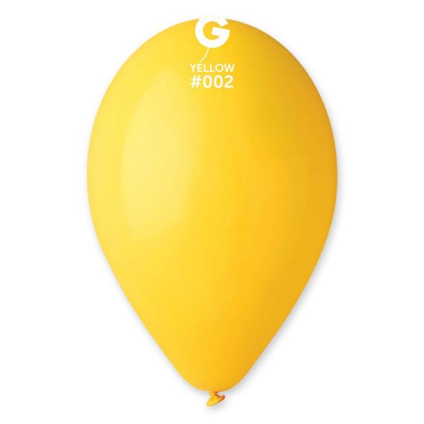50 Ballons Standard 30 Cm - jaune - 110203GEM
