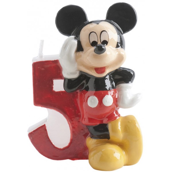 Bougie Anniversaire Mickey™ - Chiffre 5 - 346145