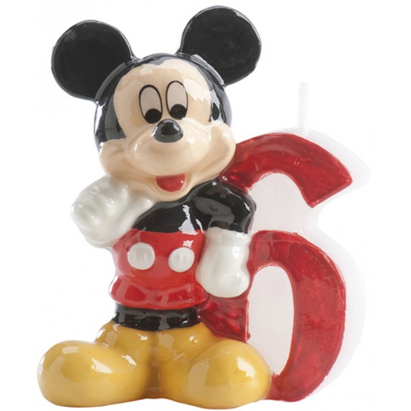 Bougie Anniversaire Mickey™ - Chiffre 6 - 346146