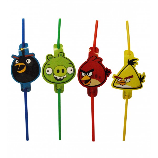 Pailles Flexibles - Angry Birds™ - - 552365