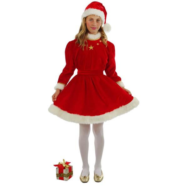 Costume Mère Noël broderie - Fille - 443302-Parent