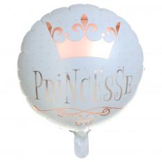 Ballon aluminium rond 45 cm : Princesse