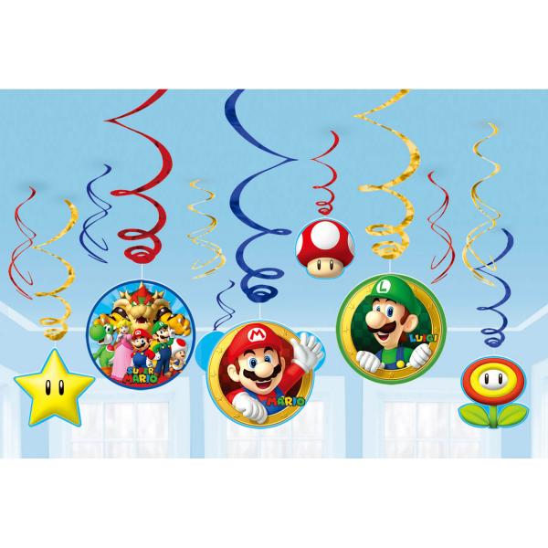 12 Décorations spirales - Super Mario™ - 671554