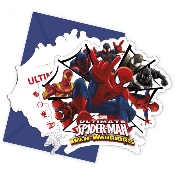 Invitations Ultimate Spiderman Web Warriors™ x6 - 85157