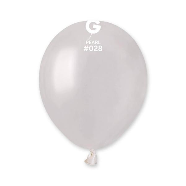 50 Ballons Métallisés 13 Cm - Pearl  - 052800GEM