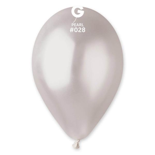 50 Ballons Métallisés 30 Cm - Pearl  - 112801GEM