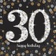 Miniature Serviettes 30 ans Sparkling Celebrations x16
