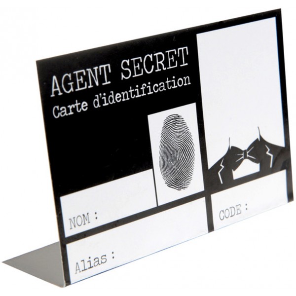 Marque-Place Agent Secret - Cartes x10 - 70274-011