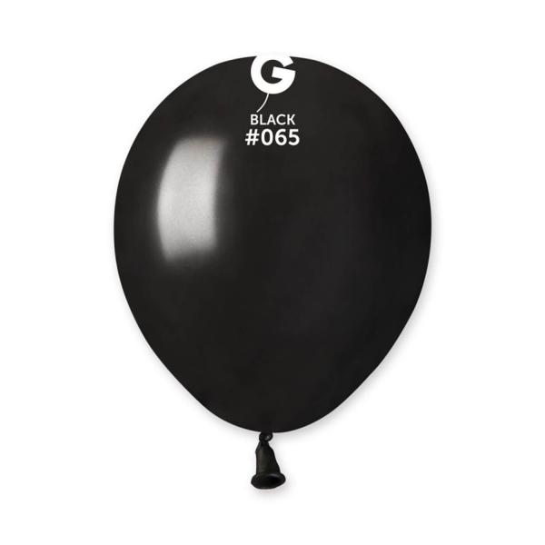 50 Ballons Métallisés 13 Cm - Noir - 056501GEM