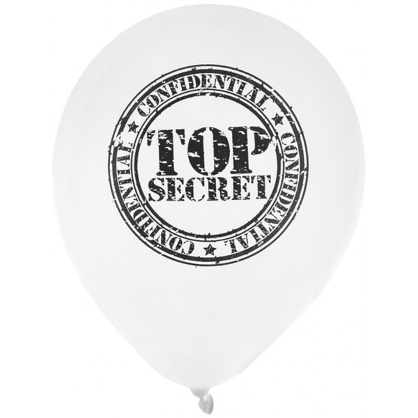 Ballons Latex Agent Secret x8 - 70328