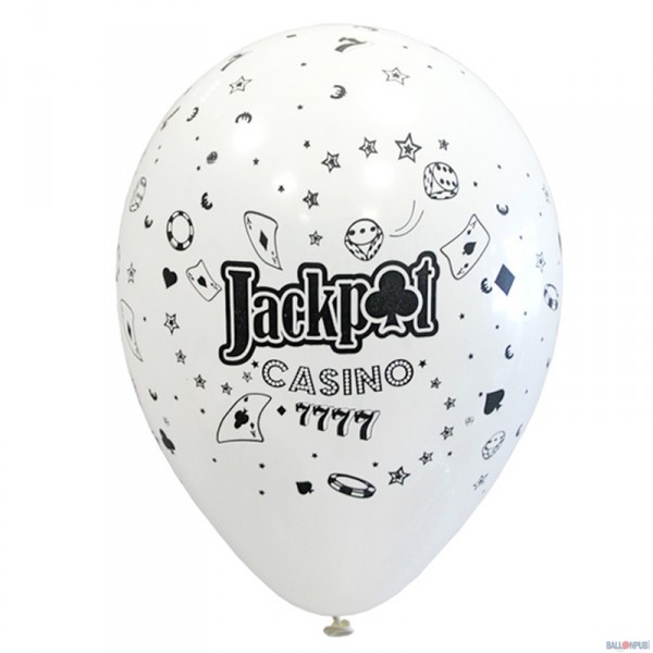 Ballons opaque casino (x8) - 37395