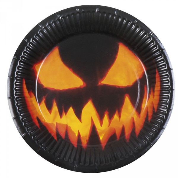 Assiettes Creepy Pumpkin - Citrouille x6 - 72310