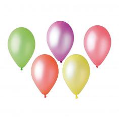 50 Ballons Néon - 30 Cm Multicolores