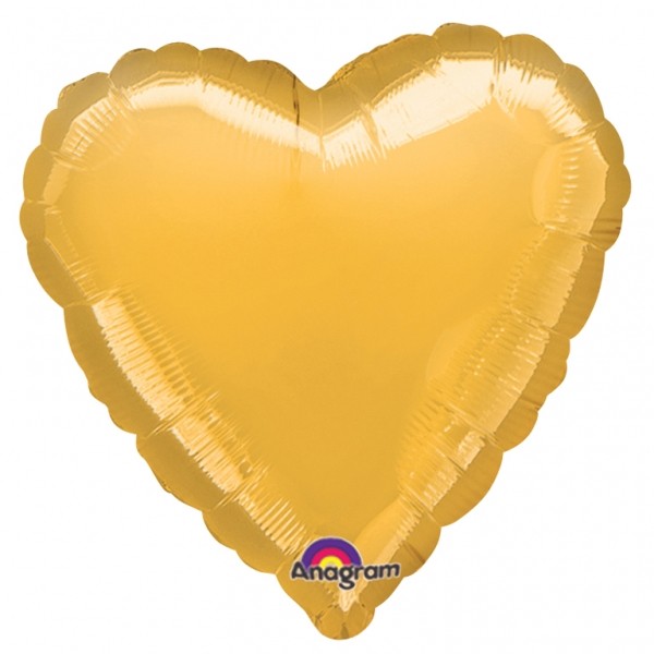 1 Ballon Coeur Or Mylar 43 cm - 1058501