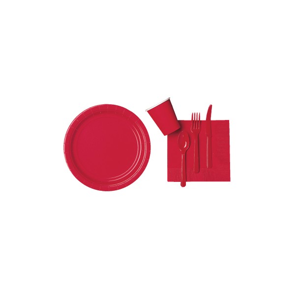 Kit De Fête Rouge - 8 Personnes - KF_ROUGE