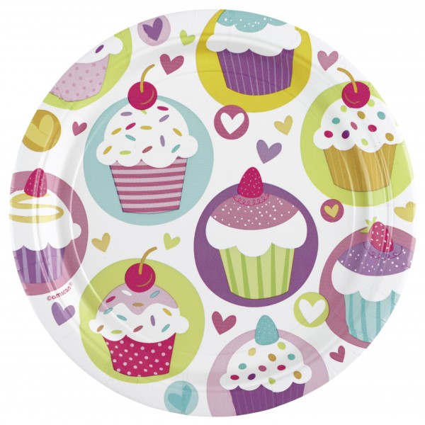 8 Assiettes Cupcake - 997209