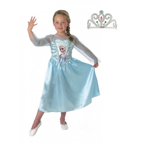 Kit Robe Elsa Frozen™ + Tiare - 4/6 ans - KDO-889542M-01055
