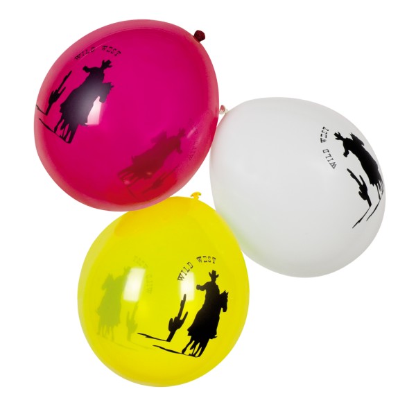 Lot de 6 Ballons Wild West - 54312