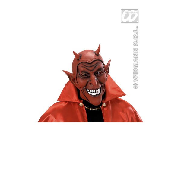 Masque Vinyle Diable Souriant Rouge - Adulte - 8306D