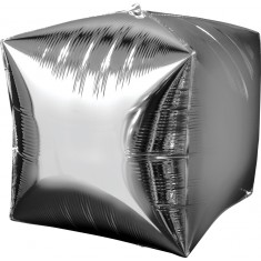 Ballon Cube Argent Mylar 